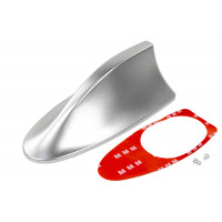 Серебристая антенна-плавник на крышу автомобиля для Лада, иномарок Серебристая антенна-плавник на крышу автомобиля для Лада, иномарок