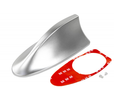 Серебристая антенна-плавник на крышу автомобиля для Лада, иномарок