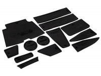 Силиконовые коврики панели приборов и консоли Sport черные для Калина 2