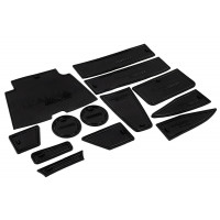 Силиконовые коврики панели приборов и консоли Sport черные для Калина 2