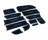 Силиконовые коврики панели приборов и консоли черно-синие для Калина 1 (2004-2012) Силиконовые коврики панели приборов и консоли черно-синие для Калина 1 (2004-2012)