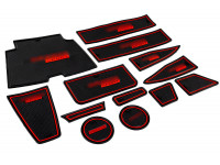 Силиконовые коврики панели приборов и консоли нового образца черно-красные для Гранта FL Силиконовые коврики панели приборов и консоли нового образца черно-красные для Гранта FL