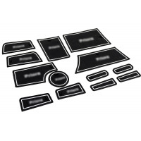 Силиконовые коврики панели приборов и консоли черно-белые для Приора 2 (2013-2018) Силиконовые коврики панели приборов и консоли черно-белые для Приора 2 (2013-2018)