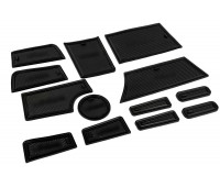 Силиконовые коврики панели приборов и консоли черные для Приора 2 (2013-2018)