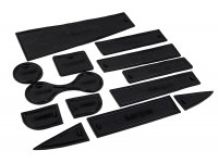 Силиконовые коврики панели приборов и консоли черные для Ларгус (2012-2020)