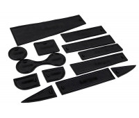 Силиконовые коврики панели приборов и консоли черные для Ларгус (2012-2020)