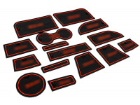 Силиконовые коврики панели приборов и консоли черно-красные для Иксрей Силиконовые коврики панели приборов и консоли черно-красные для Иксрей