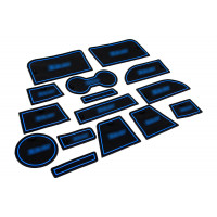 Силиконовые коврики панели приборов и консоли черно-синие для Иксрей Силиконовые коврики панели приборов и консоли черно-синие для Иксрей