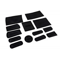 Комплект силиконовых черных ковриков панели приборов и консоли для Приора 1 (2007-2012) Комплект силиконовых черных ковриков панели приборов и консоли для Приора 1 (2007-2012)