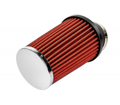 Угловой фильтр нулевого сопротивления закрытый конус красный для инжекторных ВАЗ 2101-2107, 2108-21099, 2110-2112, 2113-2115,  Гранта, Калина, Приора, Нива Легенд, Нива Тревел, Шевроле Нива