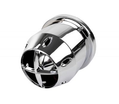 Универсальный конический фильтр нулевого сопротивления в хром корпусе для инжекторных Лада, иномарок