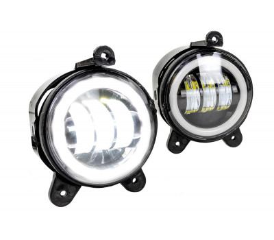 Диодные ПТФ серии Эконом (46W, 2600lux) с кольцом ДХО для Приора, Нива 2123, Шевроле Нива с 2009 г., ГАЗ Газель Диодные ПТФ серии Эконом (46W, 2600lux) с кольцом ДХО для Приора, Нива 2123, Шевроле Нива с 2009 г., ГАЗ Газель