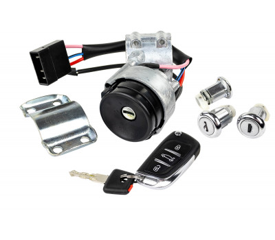 Замок зажигания с личинками и выкидным ключом в стиле Пежо без чипа (пустой) для Приора, Приора 2 Замок зажигания с личинками и выкидным ключом в стиле Пежо без чипа (пустой) для Приора, Приора 2