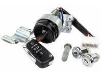 Замок зажигания нового образца с выкидным ключом в стиле Пежо без чипа (пустой) и личинками замков для ВАЗ 2110, 2111, 2112 Замок зажигания нового образца с выкидным ключом в стиле Пежо без чипа (пустой) и личинками замков для ВАЗ 2110, 2111, 2112