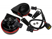 Рупорный воздушный звуковой сигнал SEM-ALI 131 c проводкой штатного подключения для KIA, Hyundai 1 поколения Рупорный воздушный звуковой сигнал SEM-ALI 131 c проводкой штатного подключения для KIA, Hyundai 1 поколения