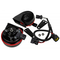 Рупорный воздушный звуковой сигнал SEM-ALI 131 c проводкой штатного подключения для KIA, Hyundai 1 поколения