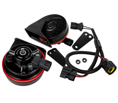 Рупорный воздушный звуковой сигнал SEM-ALI 131 c проводкой штатного подключения для KIA, Hyundai 1 поколения