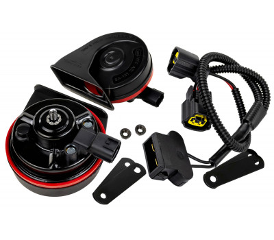 Рупорный воздушный звуковой сигнал SEM-ALI 131 c проводкой штатного подключения для Skoda, Audi, Seat, Volkswagen 1 поколения