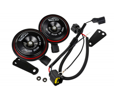 Дисковый воздушный звуковой сигнал SEM-ALI 132 c проводкой штатного подключения для Honda 1 поколения