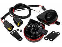 Рупорный воздушный звуковой сигнал SEM-ALI 131 c проводкой штатного подключения для Mazda 1, 2 поколений, Mitsubishi 2 поколения, Волга Рупорный воздушный звуковой сигнал SEM-ALI 131 c проводкой штатного подключения для Mazda 1, 2 поколений, Mitsubishi 2 поколения, Волга