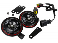 Дисковый воздушный звуковой сигнал SEM-ALI 132 c проводкой штатного подключения для BMW 2 поколения Дисковый воздушный звуковой сигнал SEM-ALI 132 c проводкой штатного подключения для BMW 2 поколения