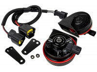 Рупорный воздушный звуковой сигнал SEM-ALI 131 c проводкой штатного подключения для KIA, Hyundai 2 поколения Рупорный воздушный звуковой сигнал SEM-ALI 131 c проводкой штатного подключения для KIA, Hyundai 2 поколения