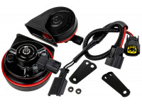 Рупорный воздушный звуковой сигнал SEM-ALI 131 c проводкой штатного подключения для Ларгус, Ларгус FL, Рено, Peugeot, Citroen 2 поколения Рупорный воздушный звуковой сигнал SEM-ALI 131 c проводкой штатного подключения для Ларгус, Ларгус FL, Рено, Peugeot, Citroen 2 поколения