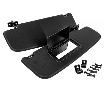 Черные солнечные козырьки с закрывающимся зеркалом и крепежом для Калина 1