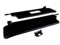 Черные солнцезащитные козырьки с зеркалом и центральным кронштейном для Нива 4х4 1993-2019 года