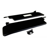 Черные солнцезащитные козырьки с зеркалом и центральным кронштейном для Нива 4х4 1993-2019 года