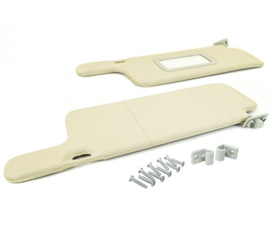 Солнцезащитные козырьки с зеркалом, крючками и саморезами для ВАЗ 2108-21099, 2113-2115