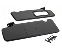 Черные противосолнечные козырьки с зеркалом и комплектом саморезов для Приора Черные противосолнечные козырьки с зеркалом и комплектом саморезов для Приора