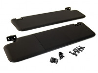 Козырьки солнцезащитные черные без зеркала с крючками и комплектом саморезов для Лада 4х4 с 2020 года, Нива Легенд