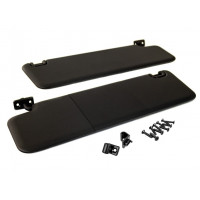 Козырьки солнцезащитные черные без зеркала с крючками и комплектом саморезов для Лада 4х4 с 2020 года, Нива Легенд