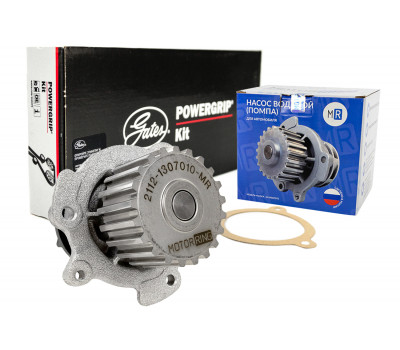 Комплект ремня ГРМ Gates усиленный с помпой MR образца 2112 для 16-клапанных ВАЗ 2110, 2111, 2112, 2113, 2114