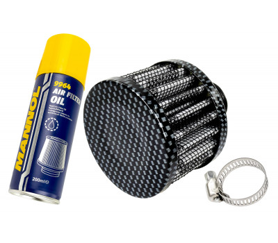 Фильтр нулевого сопротивления вентиляции картерных газов (на сапун) под карбон с пропиткой для инжекторных ВАЗ 2101-2107, 2108-2115, 2110-2112, Гранта, Калина, Приора, Нива Легенд/Тревел, Шевроле Нива Фильтр нулевого сопротивления вентиляции картерных газов (на сапун) под карбон с пропиткой для инжекторных ВАЗ 2101-2107, 2108-2115, 2110-2112, Гранта, Калина, Приора, Нива Легенд/Тревел, Шевроле Нива