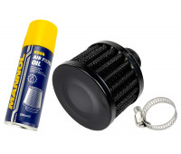 Фильтр нулевого сопротивления вентиляции картерных газов (на сапун) черный с пропиткой для инжекторных ВАЗ 2101-2107, 2108-2115, 2110-2112, Гранта, Калина, Приора, Нива Легенд/Тревел, Шевроле Нива Фильтр нулевого сопротивления вентиляции картерных газов (на сапун) черный с пропиткой для инжекторных ВАЗ 2101-2107, 2108-2115, 2110-2112, Гранта, Калина, Приора, Нива Легенд/Тревел, Шевроле Нива