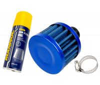 Фильтр нулевого сопротивления вентиляции картерных газов (на сапун) синий с пропиткой для инжекторных ВАЗ 2101-2107, 2108-2115, 2110-2112, Гранта, Калина, Приора, Нива Легенд/Тревел, Шевроле Нива Фильтр нулевого сопротивления вентиляции картерных газов (на сапун) синий с пропиткой для инжекторных ВАЗ 2101-2107, 2108-2115, 2110-2112, Гранта, Калина, Приора, Нива Легенд/Тревел, Шевроле Нива