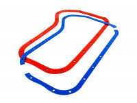 Прижимные пластины масляного картера MR 3мм с красной силиконовой прокладкой для ВАЗ 2101-2107, Лада 4х4, Нива Легенд, Нива Тревел, Шевроле Нива Прижимные пластины масляного картера MR 3мм с красной силиконовой прокладкой для ВАЗ 2101-2107, Лада 4х4, Нива Легенд, Нива Тревел, Шевроле Нива