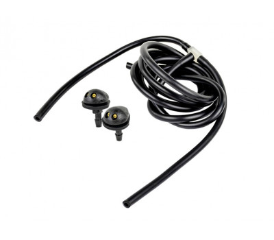 Трубки омывателя лобового стекла черные с тройником и струйными форсунками для Приора