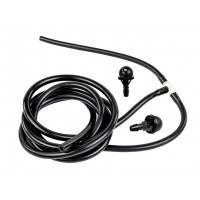 Трубки омывателя лобового стекла черные с тройником и струйными форсунками (1 дюза) для Калина 1