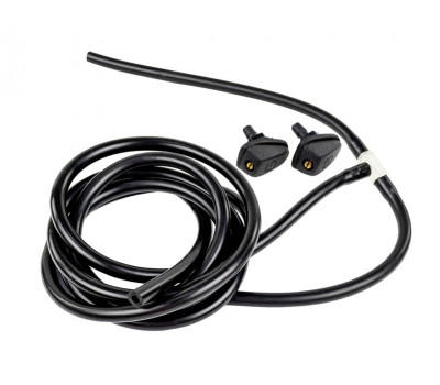 Трубки омывателя лобового стекла черные с тройником и веерными форсунками Мерс GT для Калина 1