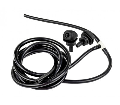 Трубки омывателя лобового стекла черные с тройником и веерными форсунками БУРАН-2 на гайке (пластиковый распылитель) для Калина Трубки омывателя лобового стекла черные с тройником и веерными форсунками БУРАН-2 на гайке (пластиковый распылитель) для Калина