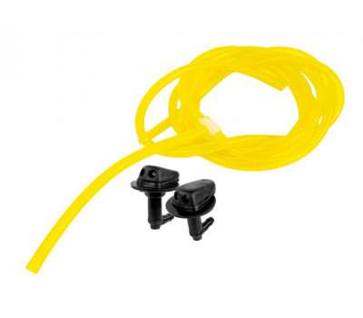 Трубки омывателя лобового стекла желтые с тройником и струйными форсунками Мерс нового образца для ВАЗ 2108-21099, 2113-2115 Трубки омывателя лобового стекла желтые с тройником и струйными форсунками Мерс нового образца для ВАЗ 2108-21099, 2113-2115