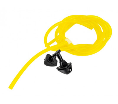 Трубки омывателя лобового стекла желтые с тройником и веерными форсунками БУРАН-3 на защелке (металлический распылитель) для ВАЗ 2108-21099, 2113-2115 Трубки омывателя лобового стекла желтые с тройником и веерными форсунками БУРАН-3 на защелке (металлический распылитель) для ВАЗ 2108-21099, 2113-2115