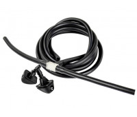 Трубки омывателя лобового стекла черные с тройником и веерными форсунками БУРАН-3 на защелке (металлический распылитель) для ВАЗ 2110, 2111, 2112