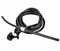 Трубки омывателя лобового стекла черные с тройником и веерными форсунками БУРАН на защелке (пластиковый распылитель) для ВАЗ 2110, 2111, 2112