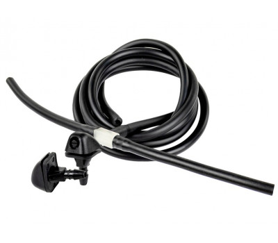 Трубки омывателя лобового стекла черные с тройником и веерными форсунками БУРАН на защелке (пластиковый распылитель) для ВАЗ 2110, 2111, 2112