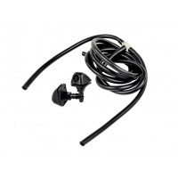 Трубки омывателя лобового стекла черные с тройником и веерными форсунками БУРАН на защелке (пластиковый распылитель) для Приора