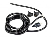 Трубки омывателя лобового стекла черные с тройником, веерными форсунками Мерс GT и обратным клапаном Мини для Калина